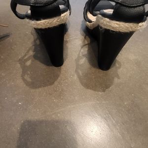 Womens black wedges